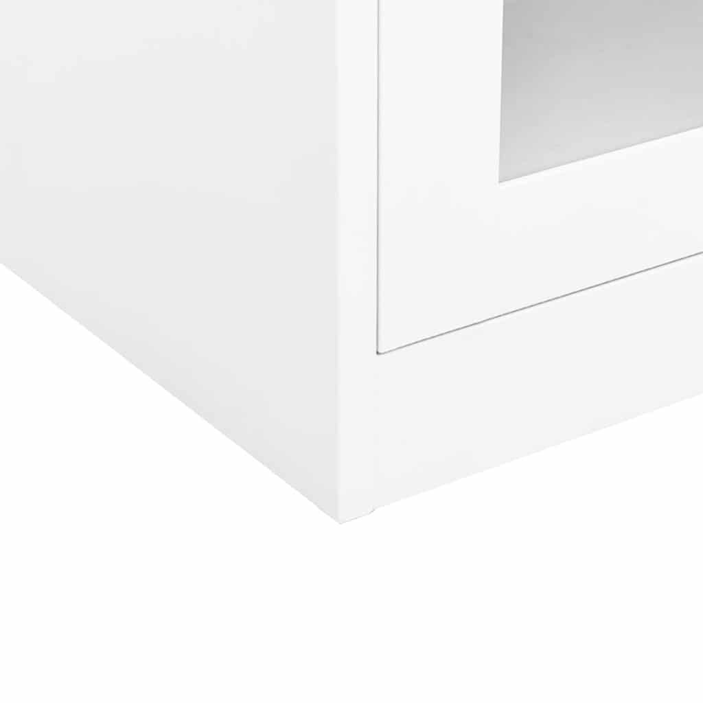 Office Cabinet White 90x40x70 cm Steel