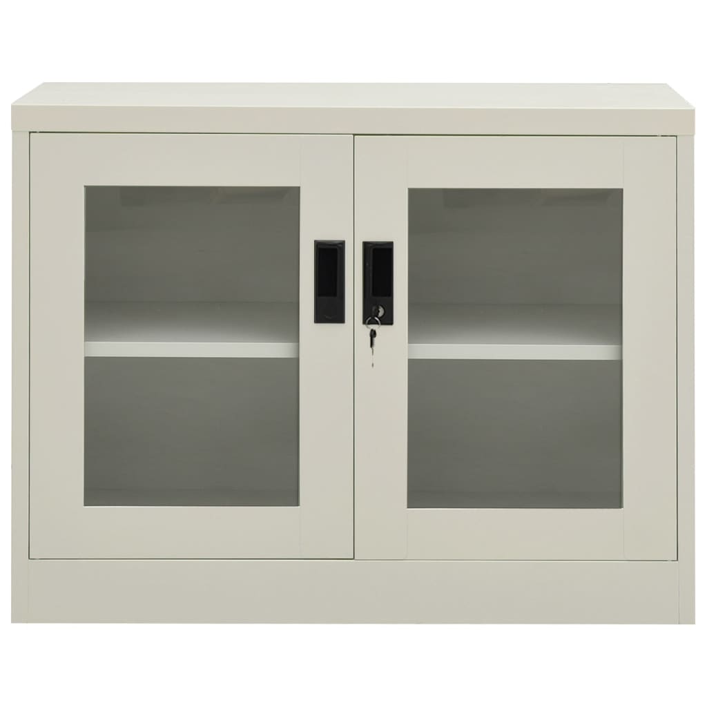 Office Cabinet Light Grey 90x40x70 cm Steel