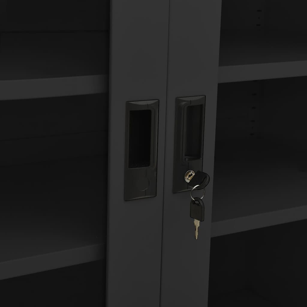 Office Cabinet Anthracite 90x40x105 cm Steel