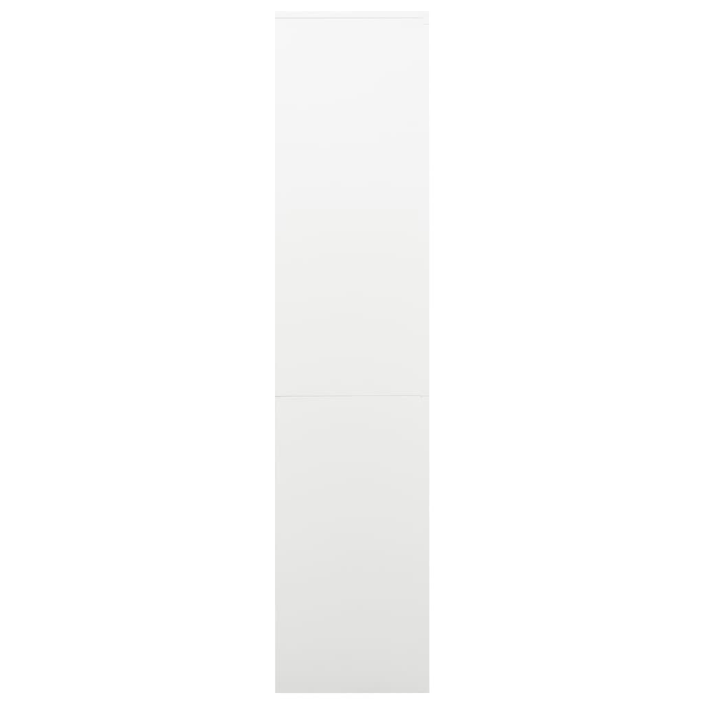 Office Cabinet | White | Steel and Tempered Glass | Large