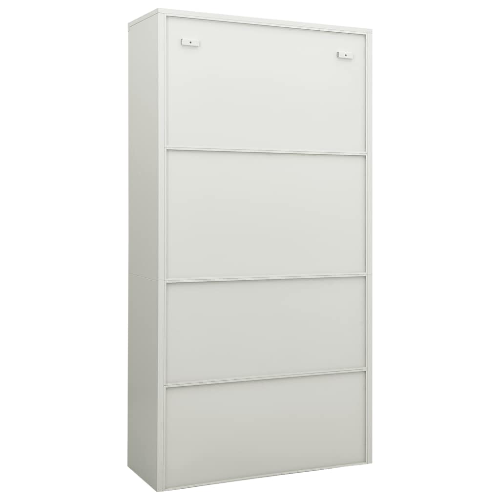 Office Cabinet Light Grey 90x40x180 cm Steel