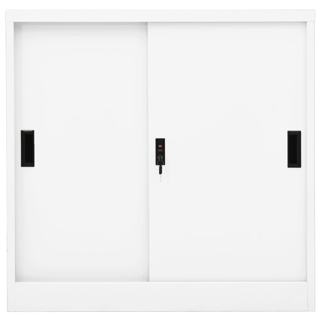 Office Cabinet | White | Steel | 90 cm x 40 cm x 90 cm | Filing Cabinet