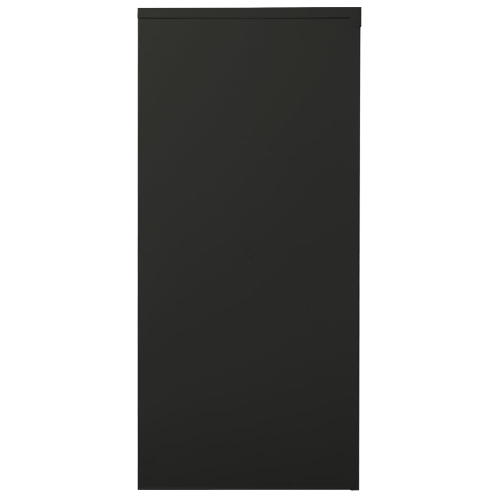 Sliding Door Cabinet | Anthracite | Steel, tempered glass