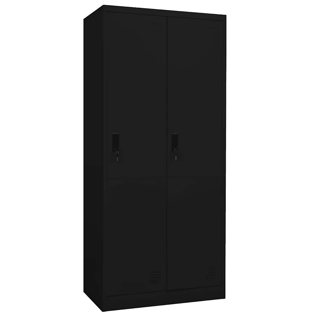 Wardrobe Black 80x50x180 cm Steel