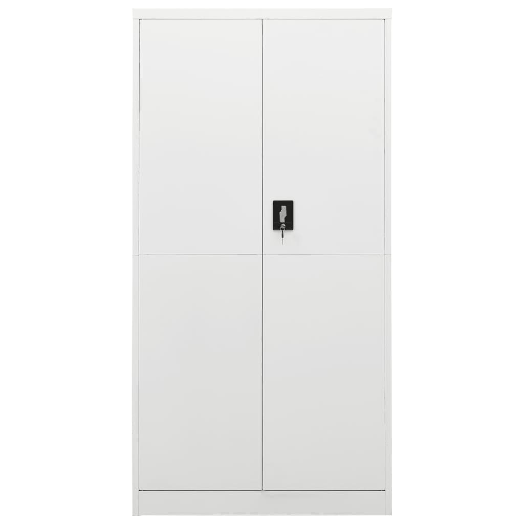 vidaXL Locker Cabinet White 90x40x180 cm Steel