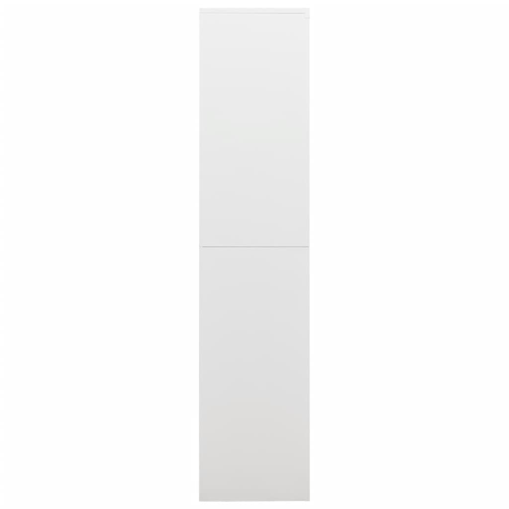 vidaXL Locker Cabinet White 90x40x180 cm Steel