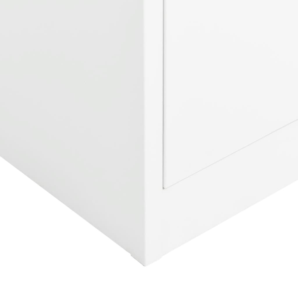 vidaXL Locker Cabinet White 90x40x180 cm Steel