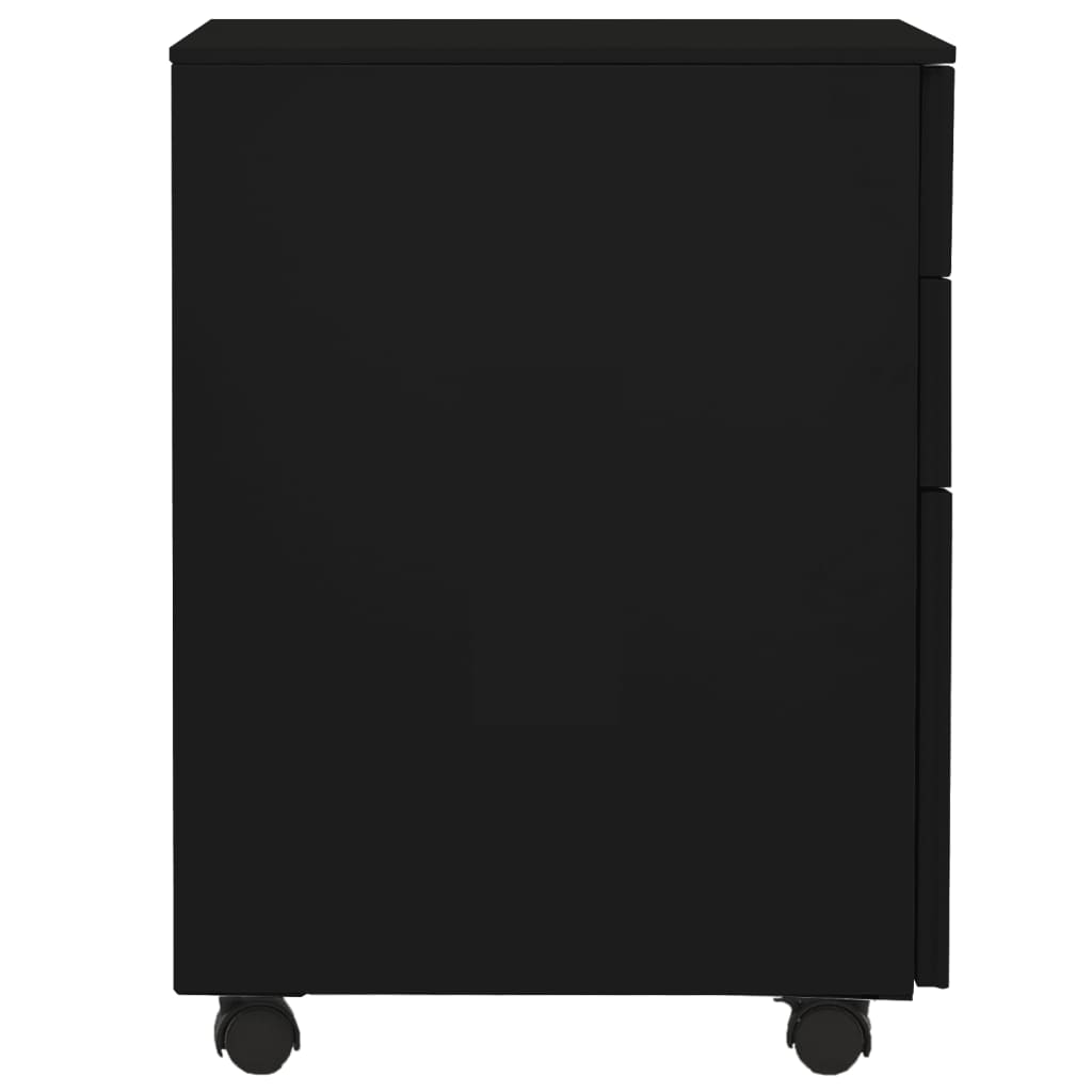 vidaXL Mobile File Cabinet Black 39x45x60 cm Steel