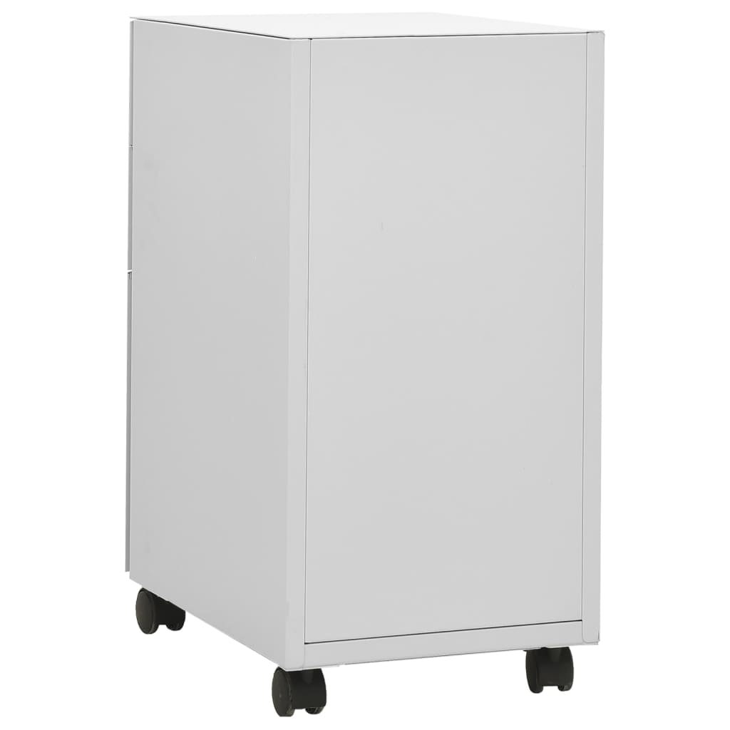 File Cabinet | Light grey | Steel | Slides under a desk