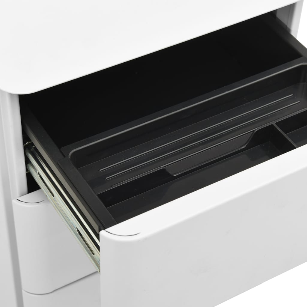 File Cabinet | Light grey | Steel | Slides under a desk
