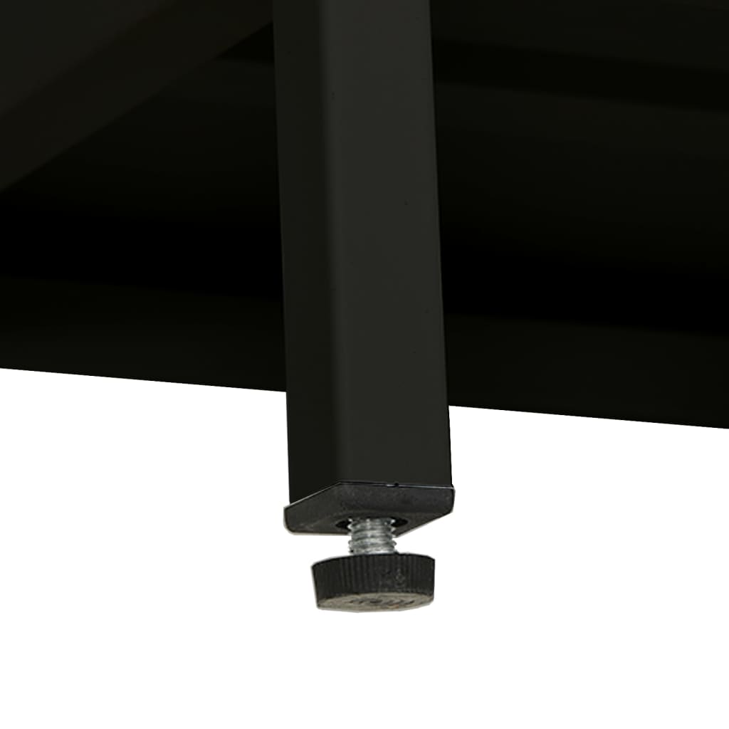 TV Cabinet | Black | Black powder-coated steel, tempered glass