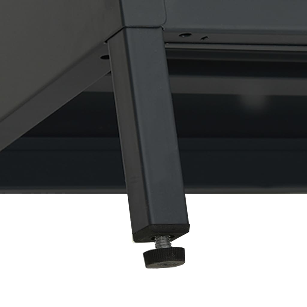 TV Cabinet | Black | Black powder-coated steel | Medium | Adjustable Feet