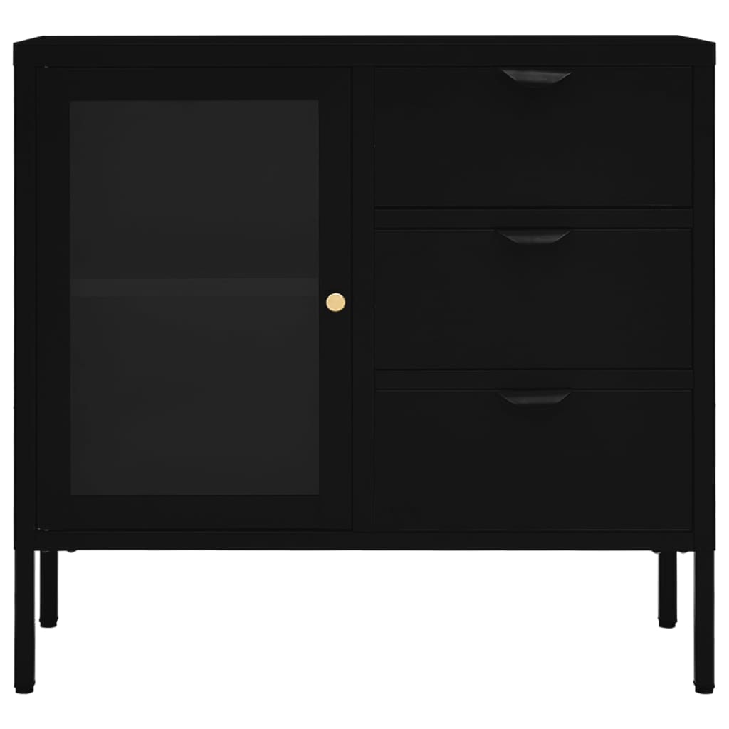 Sideboard | Black | Steel | Medium | Sideboard | Rectangular | Modern