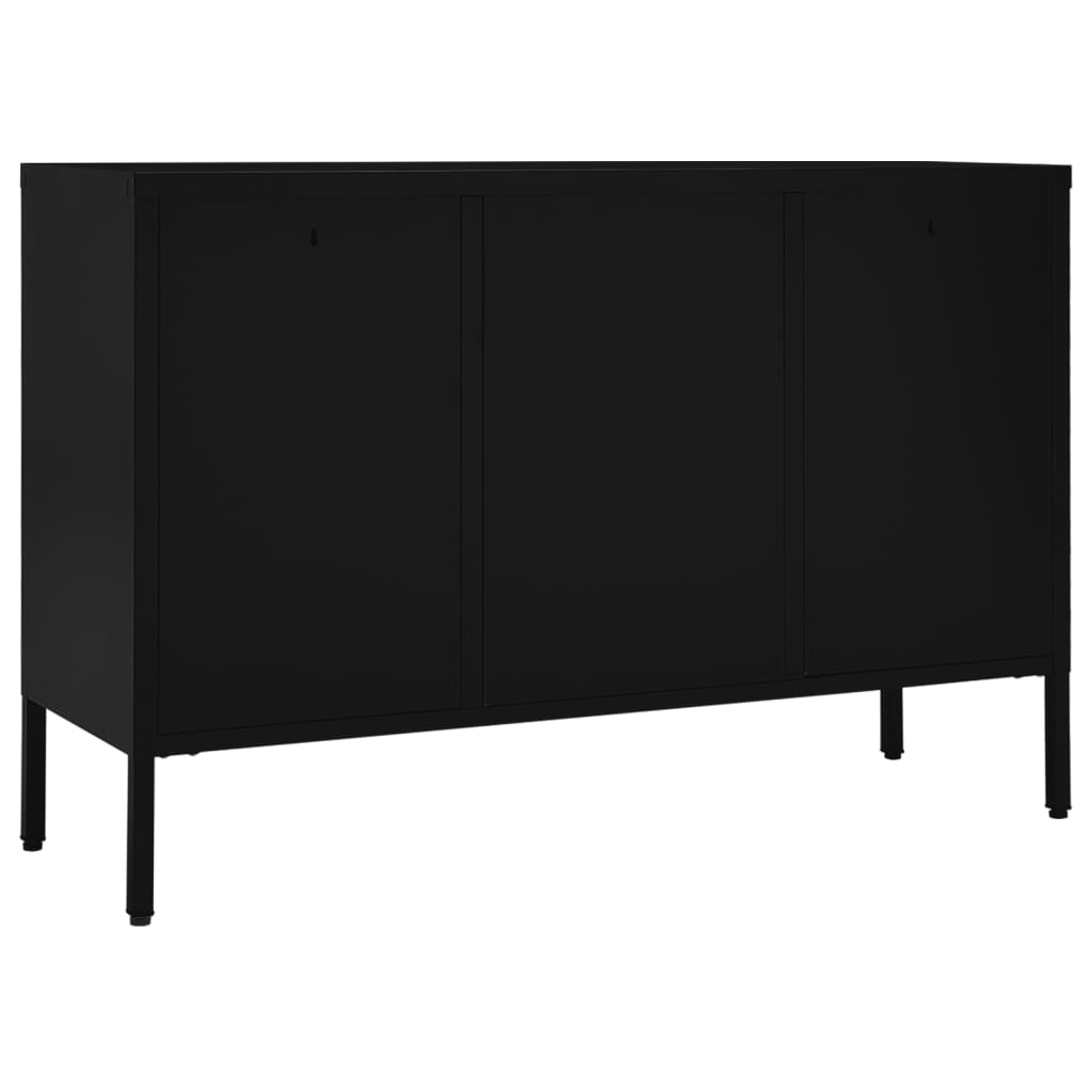 Sideboard | Black | Steel, tempered glass | Medium | Sideboard