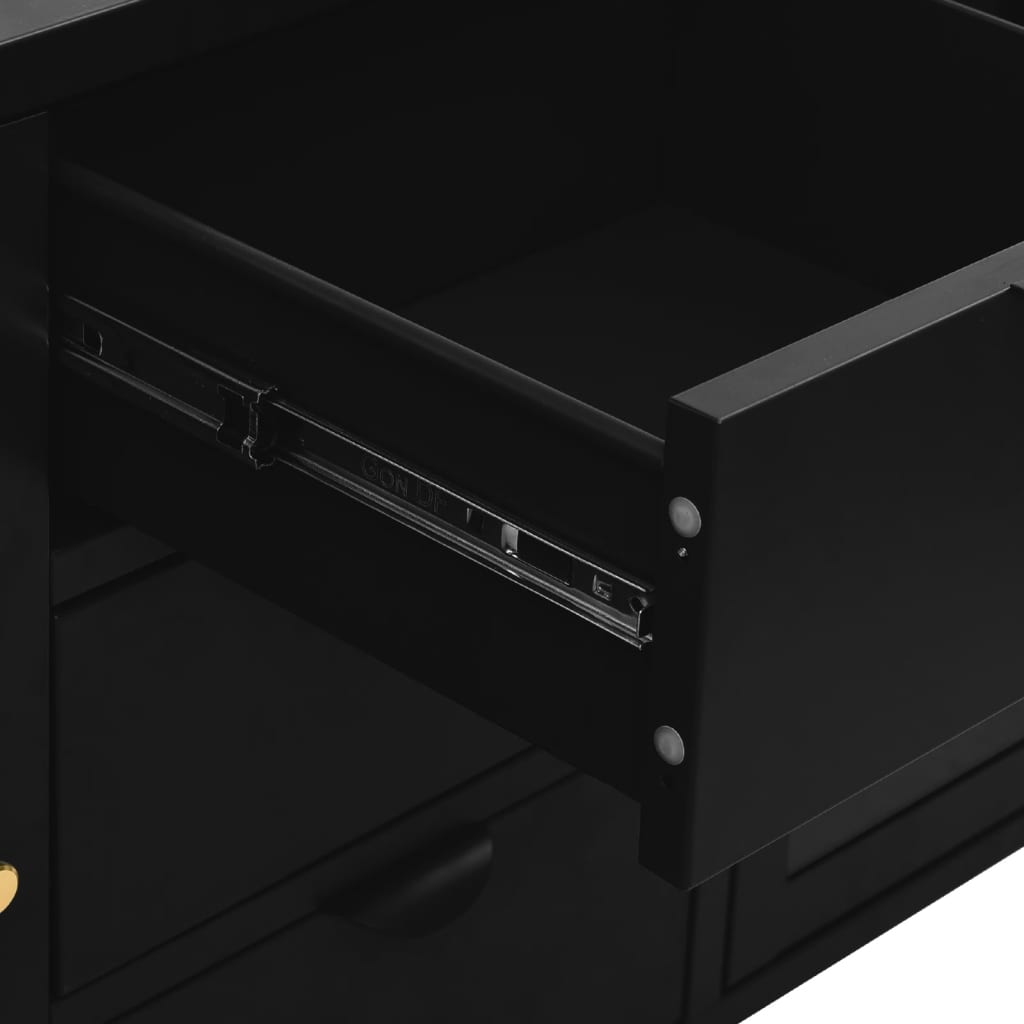 Sideboard | Black | Steel, tempered glass | Medium | Sideboard
