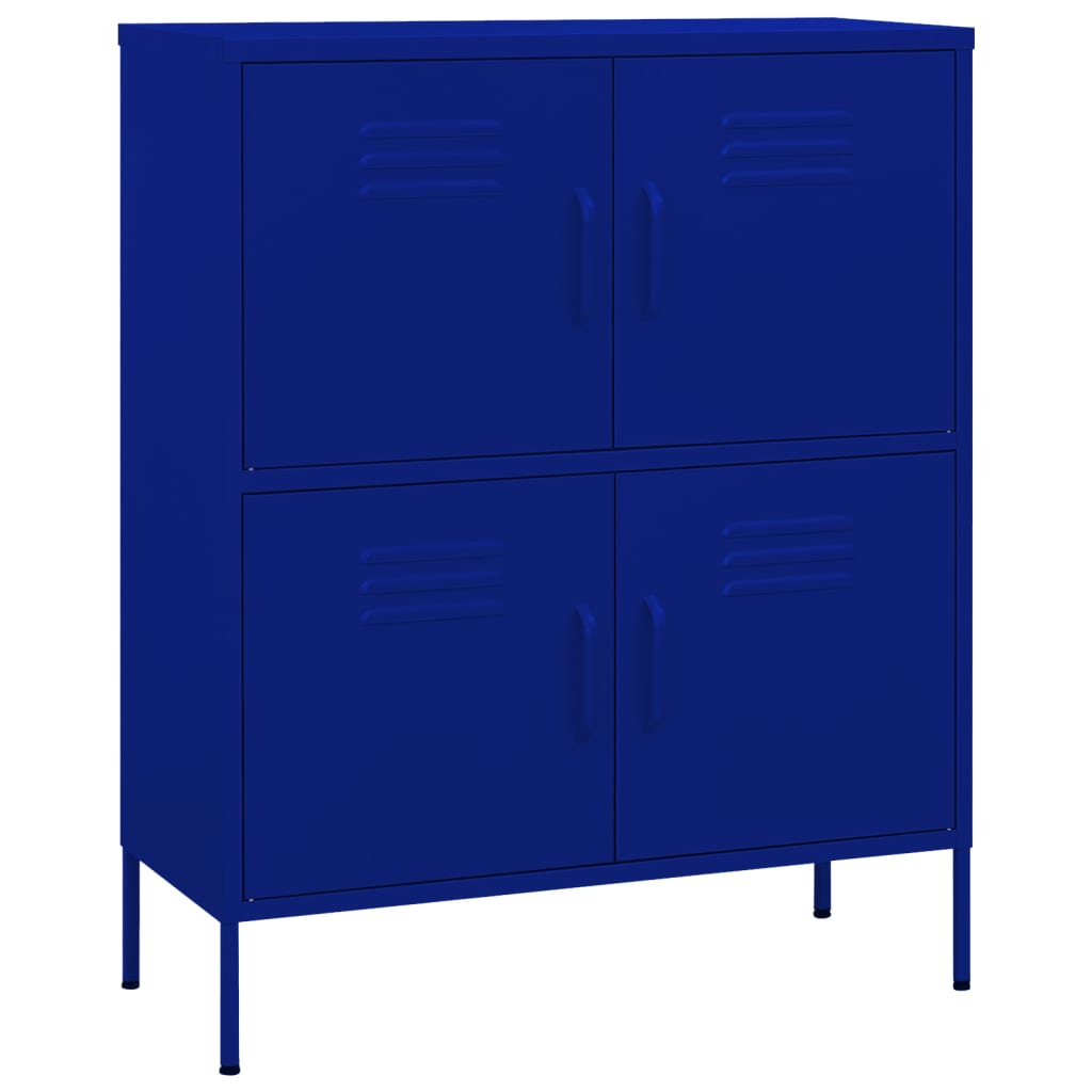 vidaXL Storage Cabinet Navy Blue 80x35x101.5 cm Steel