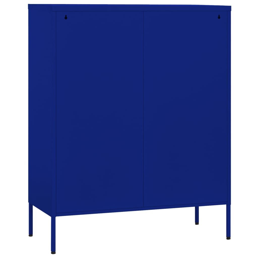 vidaXL Storage Cabinet Navy Blue 80x35x101.5 cm Steel