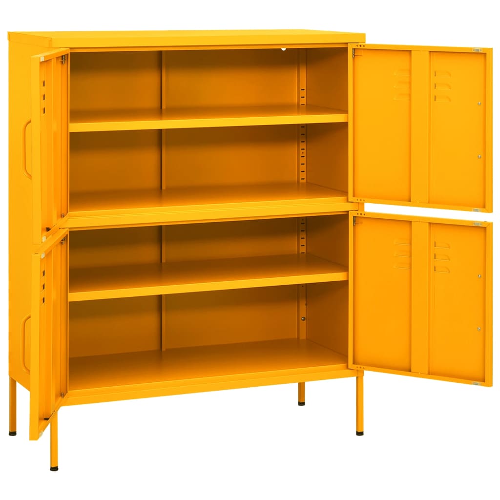Storage Cabinet | Mustard Yellow | Steel | Medium | Storage Cabinet