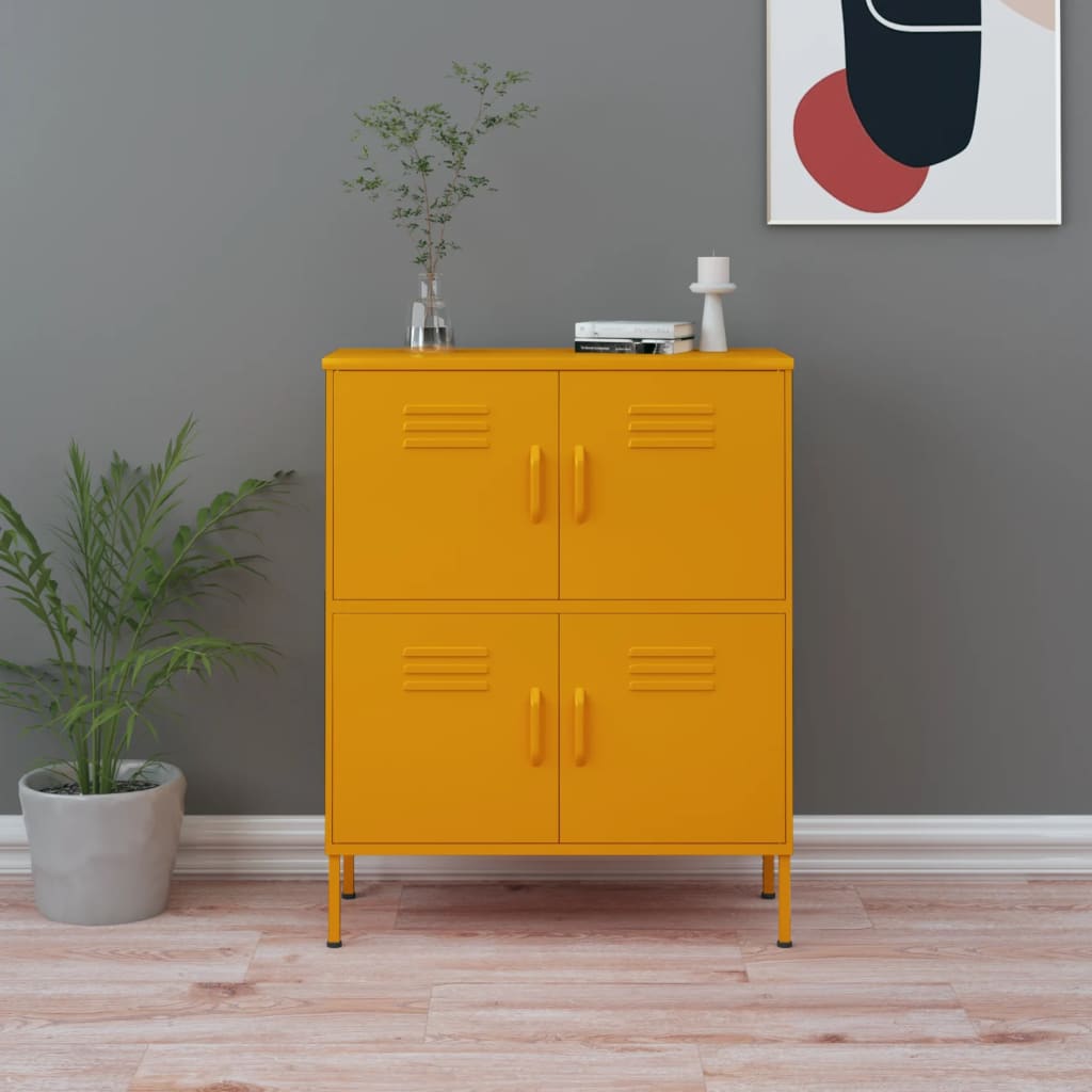 Storage Cabinet | Mustard Yellow | Steel | Medium | Storage Cabinet