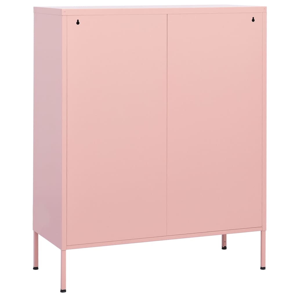 Storage Cabinet | Pink | Steel | 80 x 35 x 101.5 cm | Storage Cabinet