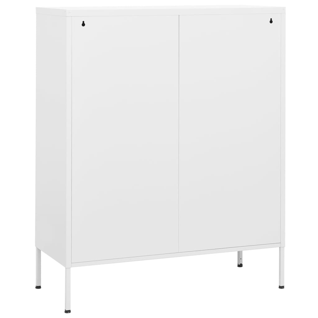 vidaXL Storage Cabinet White 80x35x101.5 cm Steel