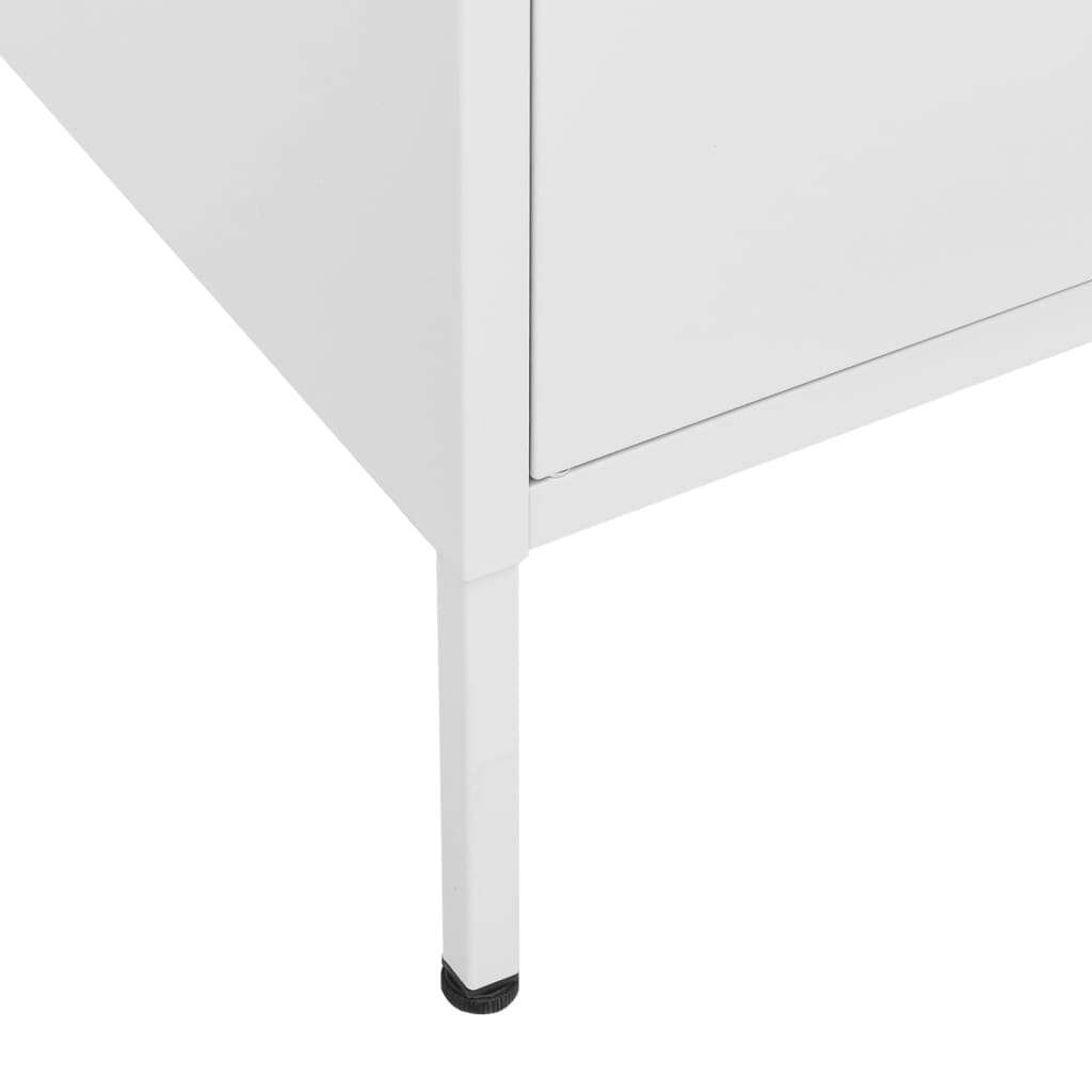 vidaXL Storage Cabinet White 80x35x101.5 cm Steel