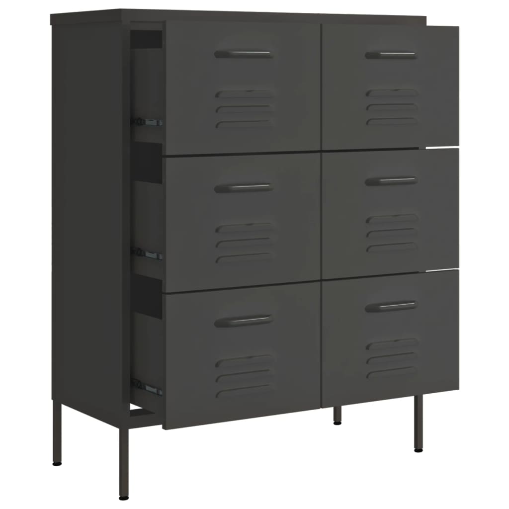 Drawer Cabinet | Anthracite | Steel | Medium | Drawer Cabinet