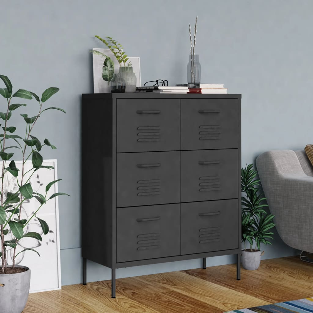Drawer Cabinet | Anthracite | Steel | Medium | Drawer Cabinet