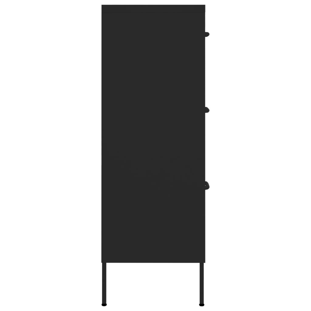 Drawer Cabinet | Black | Steel | Medium | Storage Cabinet | Rectangular