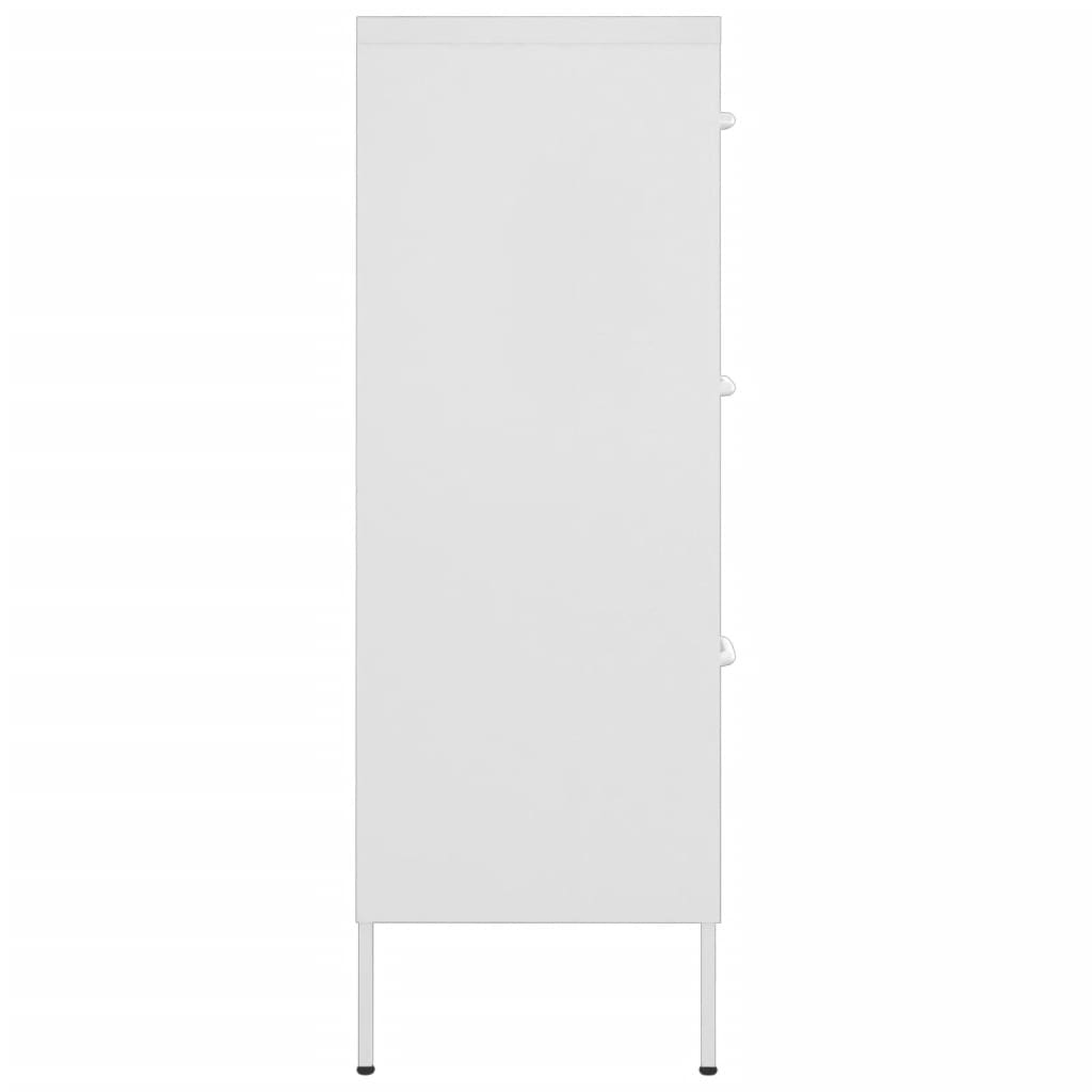 Drawer Cabinet | White | Steel | Medium | Fully Extendable