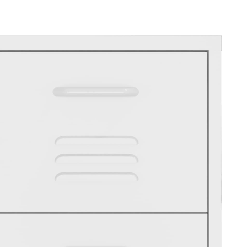 Drawer Cabinet | White | Steel | Medium | Fully Extendable