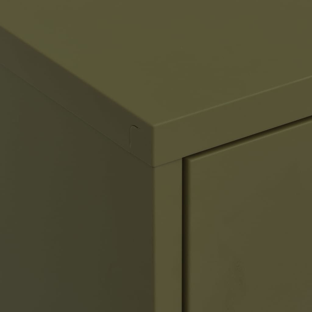 Storage Cabinet | Olive Green | Steel | 80x35x101.5 cm