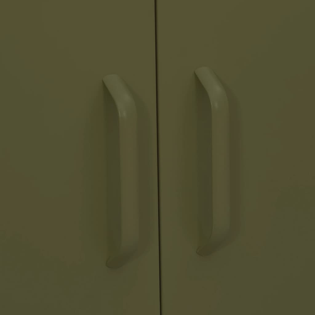 Storage Cabinet | Olive Green | Steel | 80x35x101.5 cm