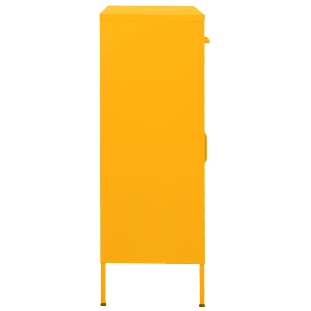 vidaXL Storage Cabinet Mustard Yellow 80x35x101.5 cm Steel