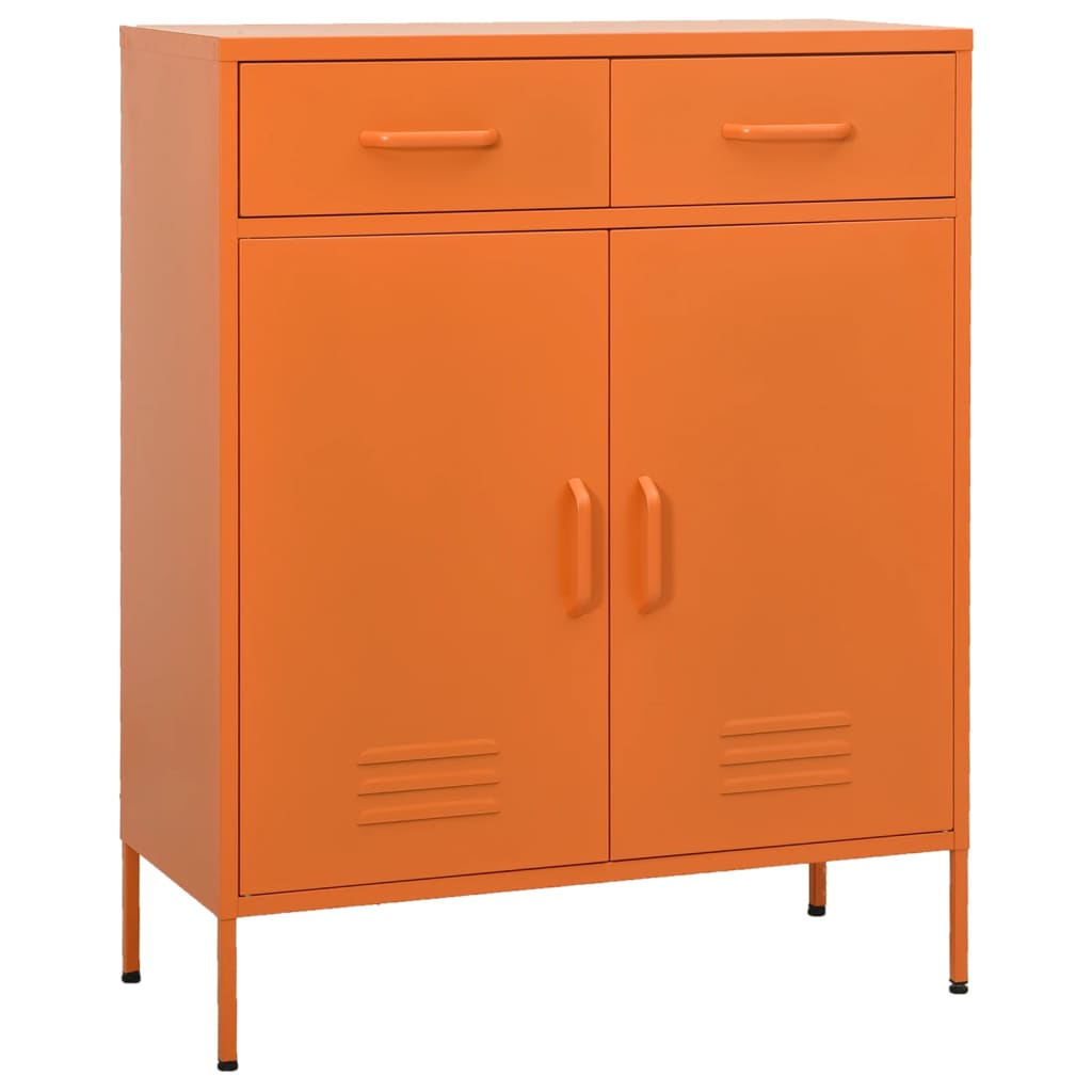 Storage Cabinet | Orange | Steel | Medium | Fully Extendable