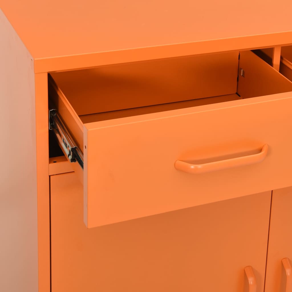 Storage Cabinet | Orange | Steel | Medium | Fully Extendable