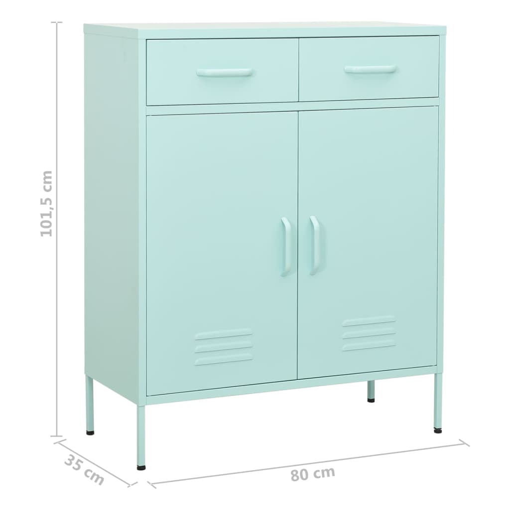 Storage Cabinet | Mint | Steel | Mid-size | Levelers | Storage Cabinet
