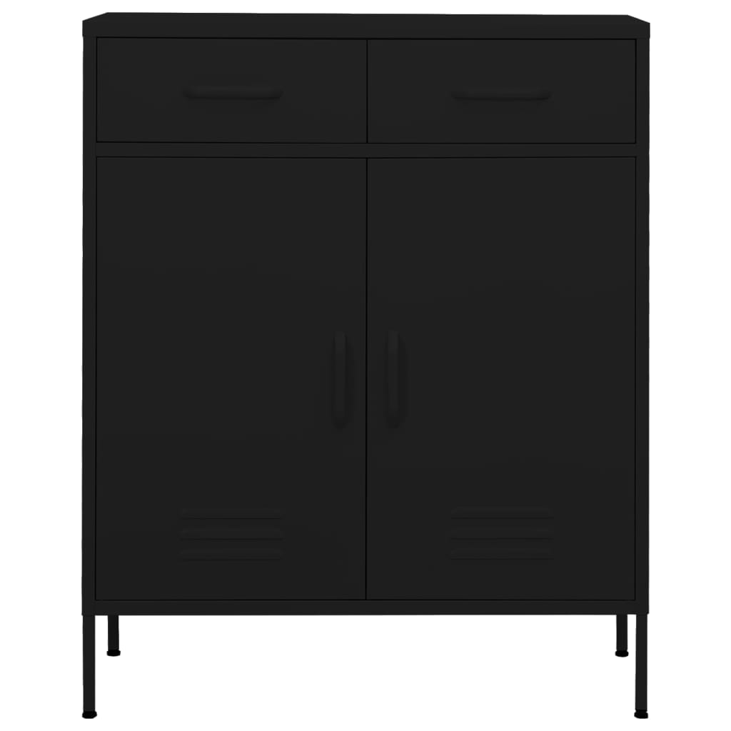 Storage Cabinet | Black | Steel | Medium | Height-Adjustable Shelves