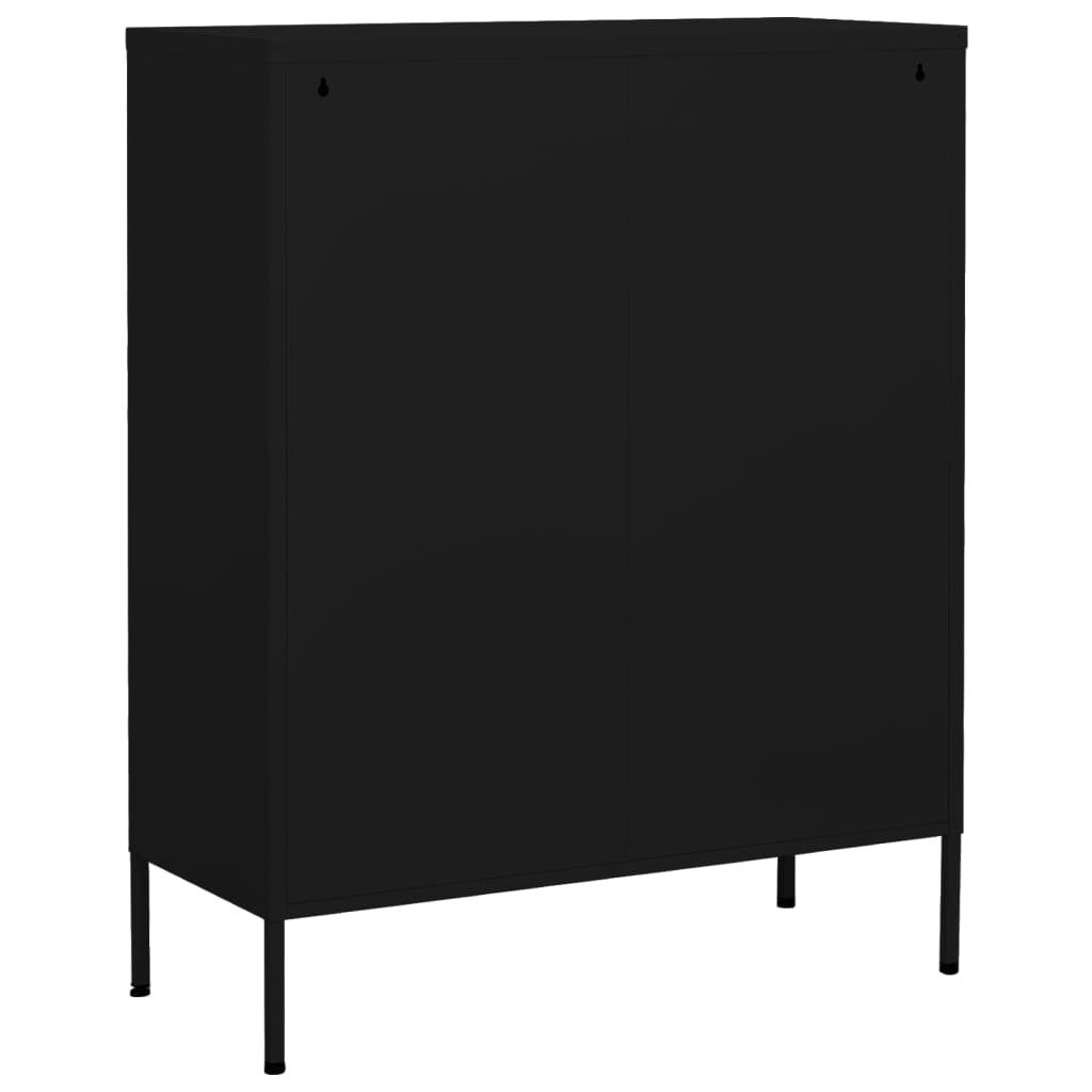 Storage Cabinet | Black | Steel | Medium | Height-Adjustable Shelves
