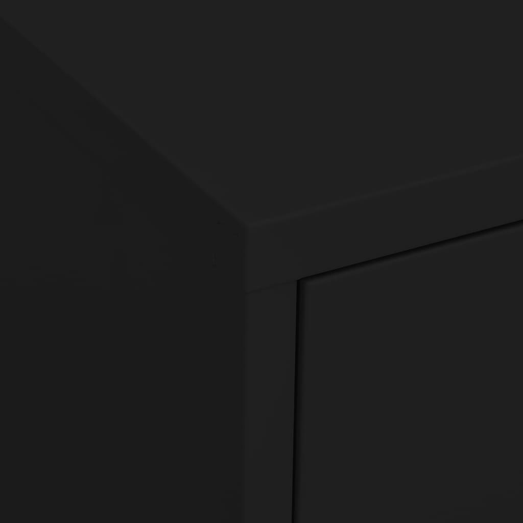 Storage Cabinet | Black | Steel | Medium | Height-Adjustable Shelves