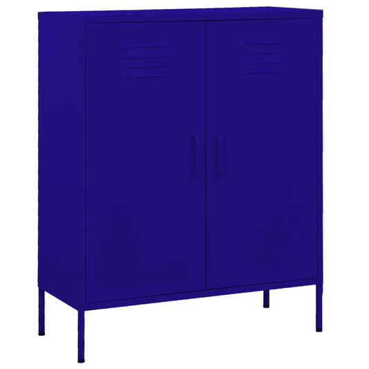 Storage Cabinet | Navy Blue | Steel | Medium | Height-Adjustable Shelves