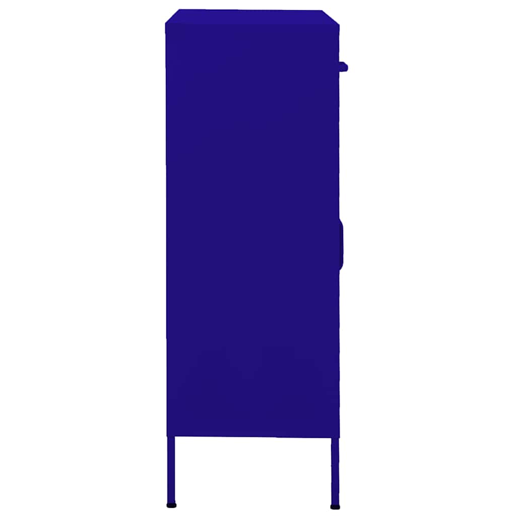 Storage Cabinet | Navy Blue | Steel | Medium | Height-Adjustable Shelves