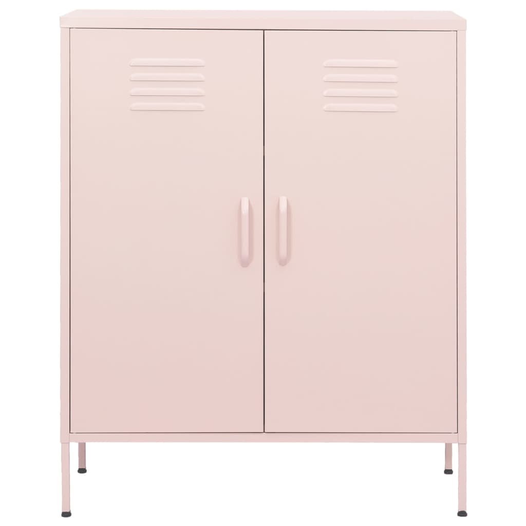Storage Cabinet | Pink | Steel | 80 x 35 x 101.5 cm | Storage Cabinet