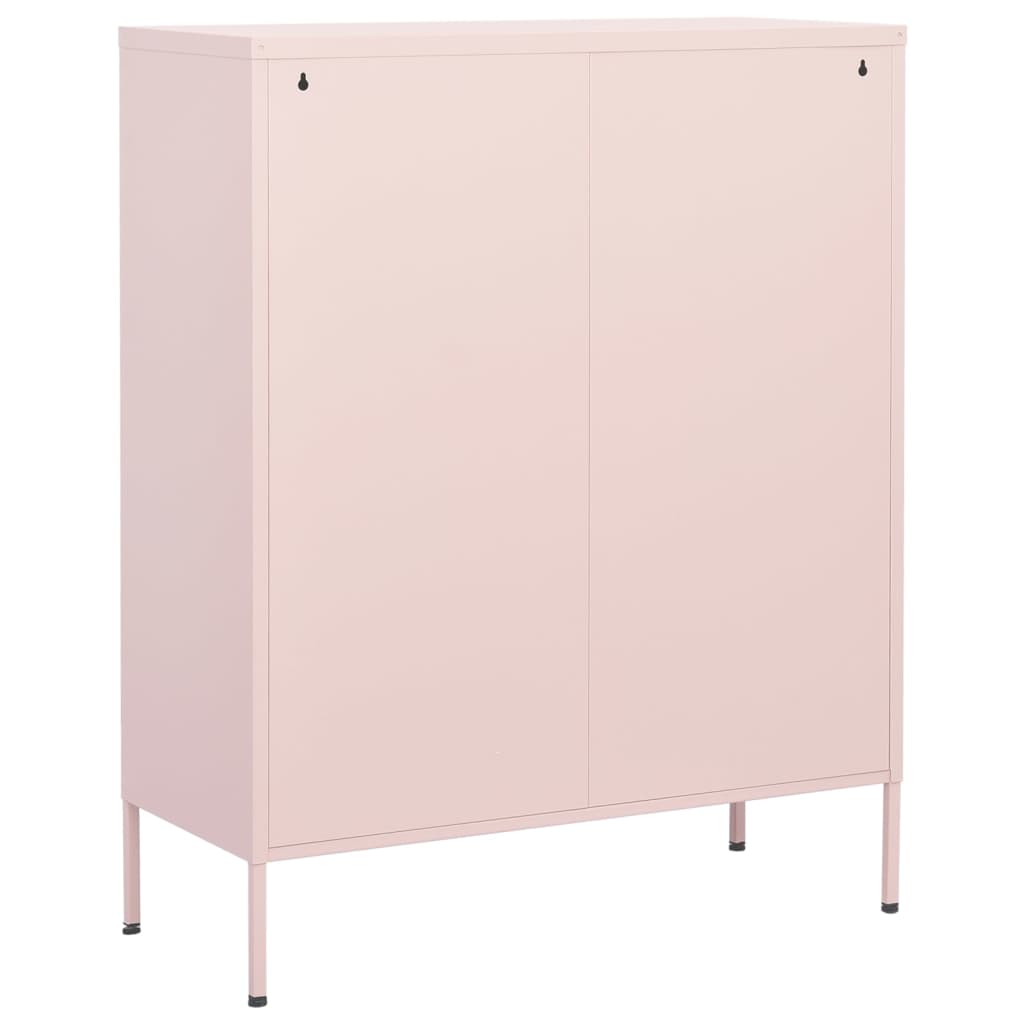 Storage Cabinet | Pink | Steel | 80 x 35 x 101.5 cm | Storage Cabinet