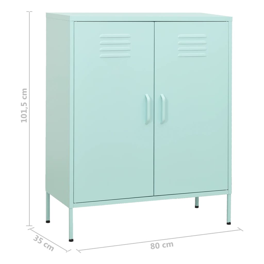 Storage Cabinet | Mint | Steel | Medium | Storage Cabinet | Rectangular