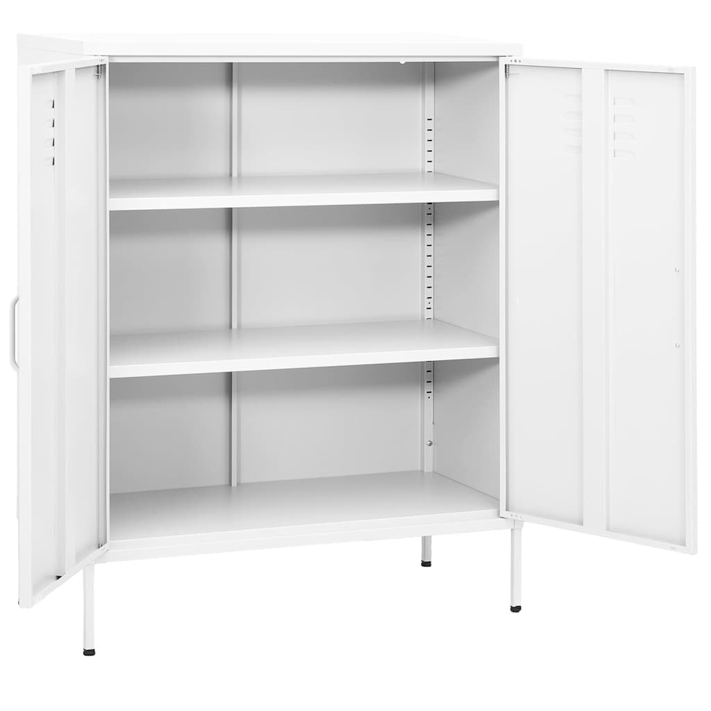 Storage Cabinet | White | Steel | Medium | Storage Cabinet | Rectangular