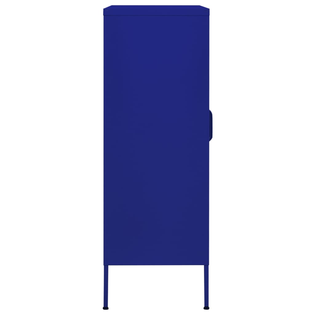 Storage Cabinet Navy Blue 80x35x101.5 cm Steel