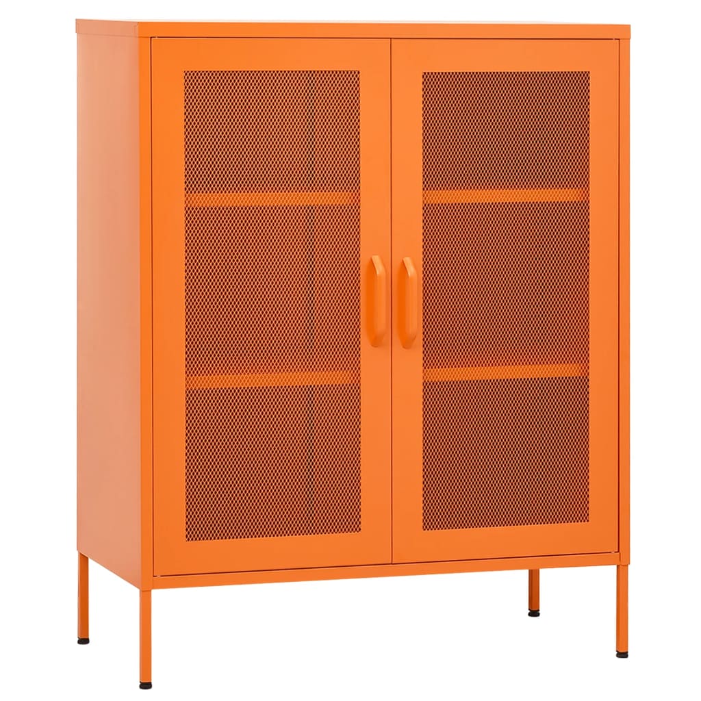Storage Cabinet | Orange | Steel | Medium | Storage Cabinet | Rectangular