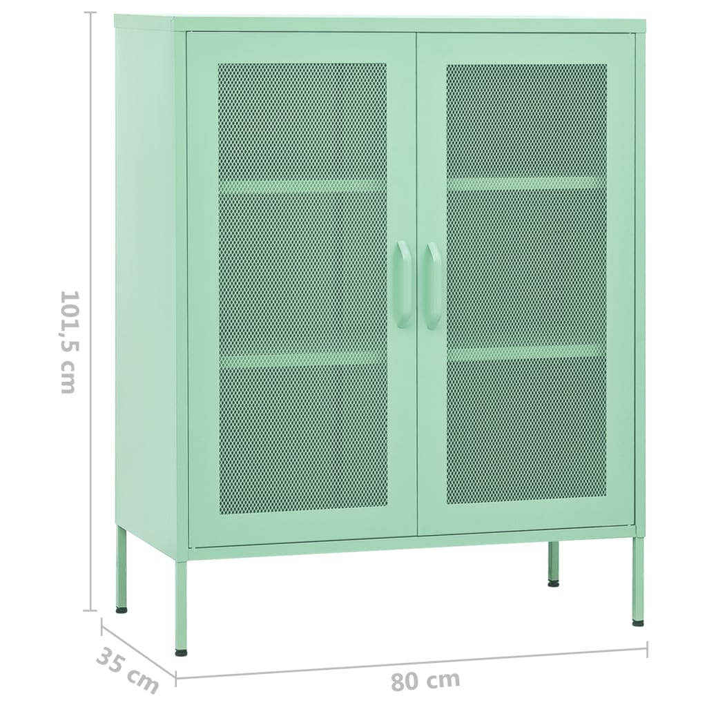 vidaXL Storage Cabinet Mint 80x35x101.5 cm Steel