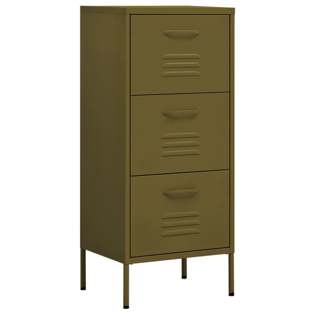 Storage Cabinet | Olive Green | Steel | Medium | Ball-Bearing